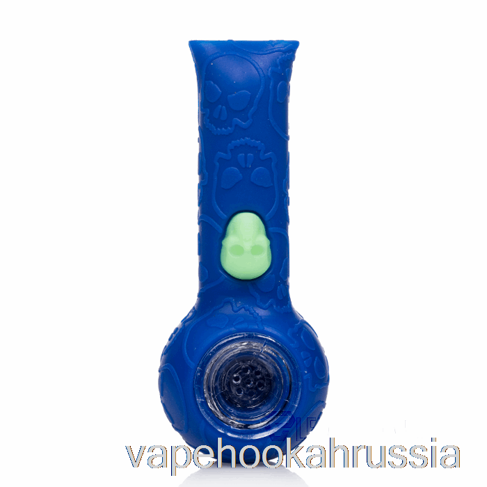 Vape Russia Stratus силиконовая трубка для рук в виде черепа темно-синяя / УФ-пчела (синяя / УФ-зеленая пчела)